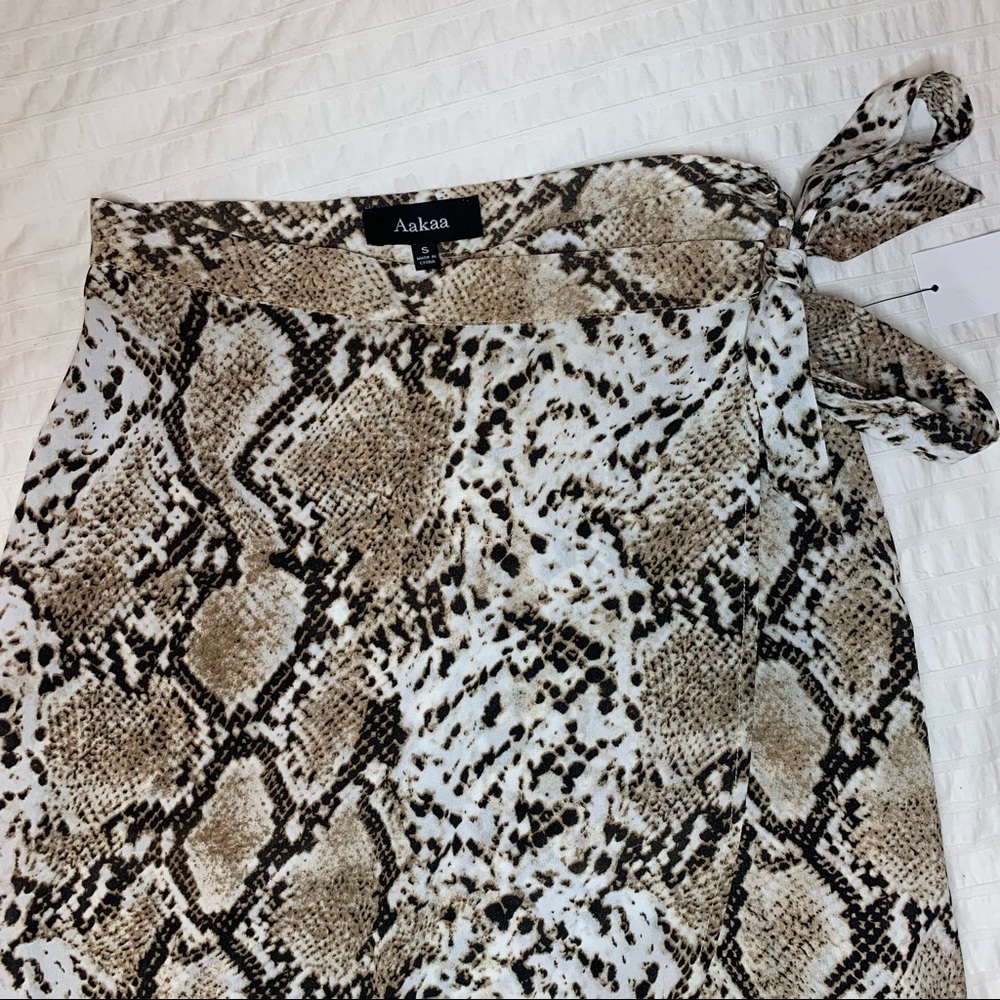 Snake / Python Print Wrap Maxi Skirt Nwt - image 6